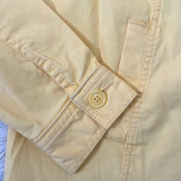St. John’s Bay Butter Yellow Pleated Button Down Short Coat/Jacket - Picture 3 of 8